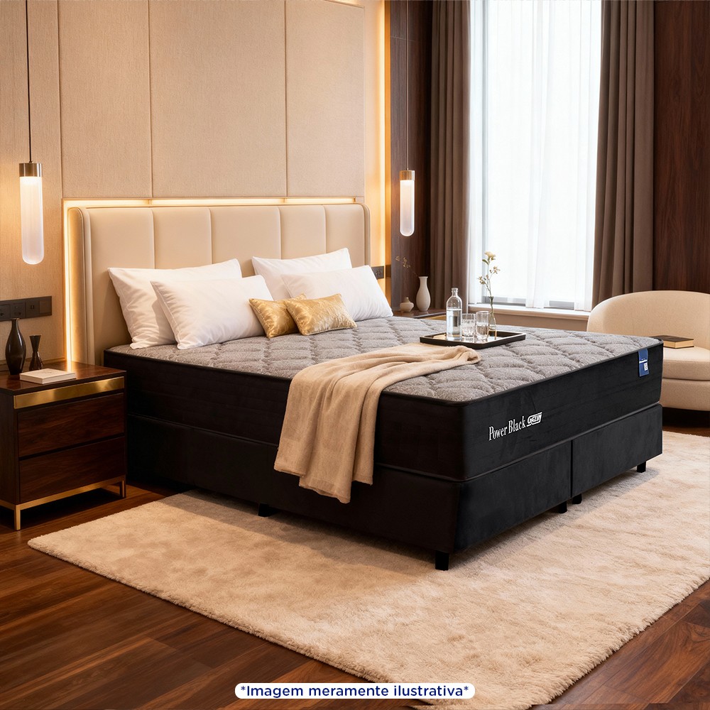 Colchão King Size Molas PowerBlue Gazin Power Black 193x203