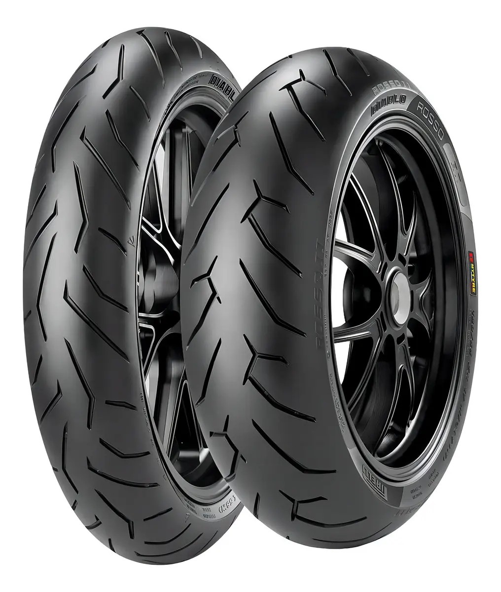 Pneu Pirelli 2 140/70r17 66h 110/70r17 54h diablo rosso 2