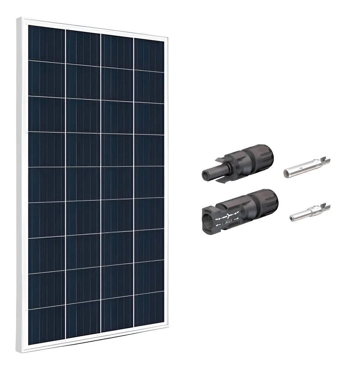 Placa Solar 155 Wp E Conector Mc4 Camping Home