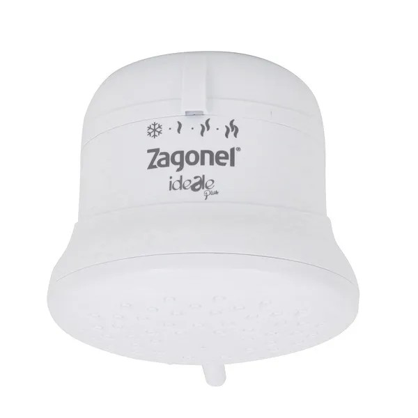 Chuveiro Elétrico Multitemperatura 220V 6800w Branco Redondo Ideale Plus sem Cano Zagonel