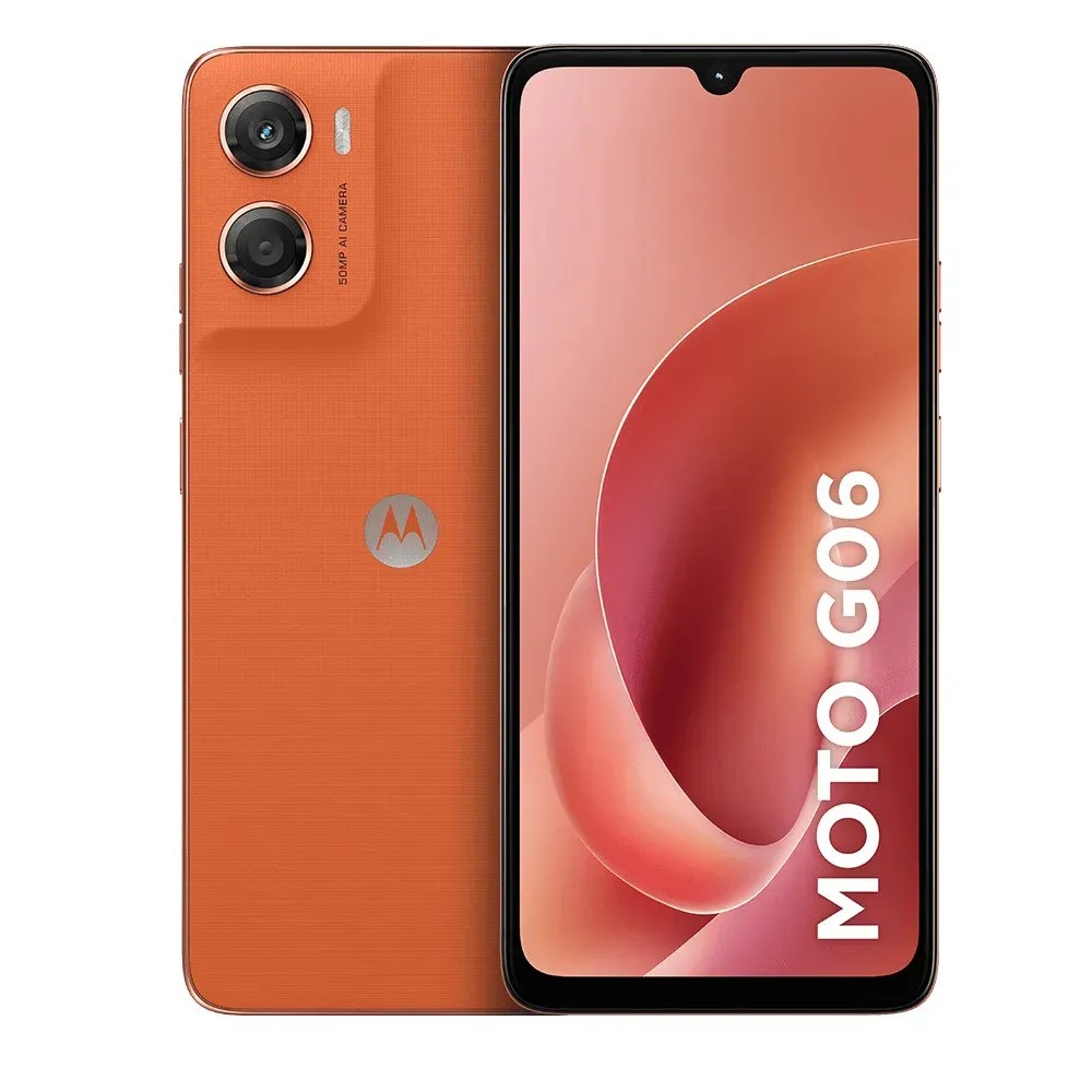 Smartphone Motorola Moto G06 - 256gb 12gb (4gb Ram + 8gb Ram Boost) E Camera 50mp Com Ai Bateria De 5200 Mah Tela 6.9 - Laranja