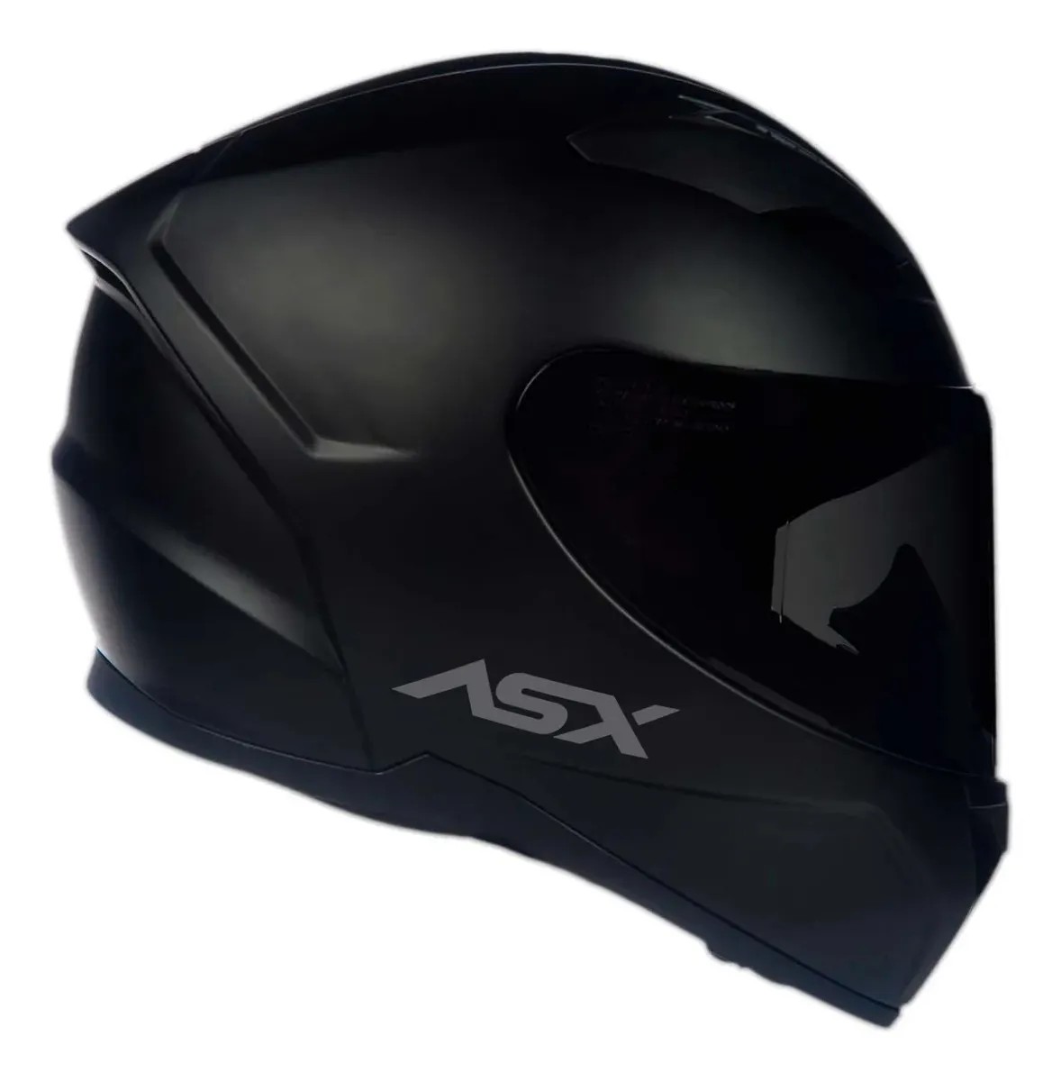 Capacete Fechado Asx City Solid Preto Fosco + Viseira Fumê Desenho Sólido Tamanho do capacete 58/M
