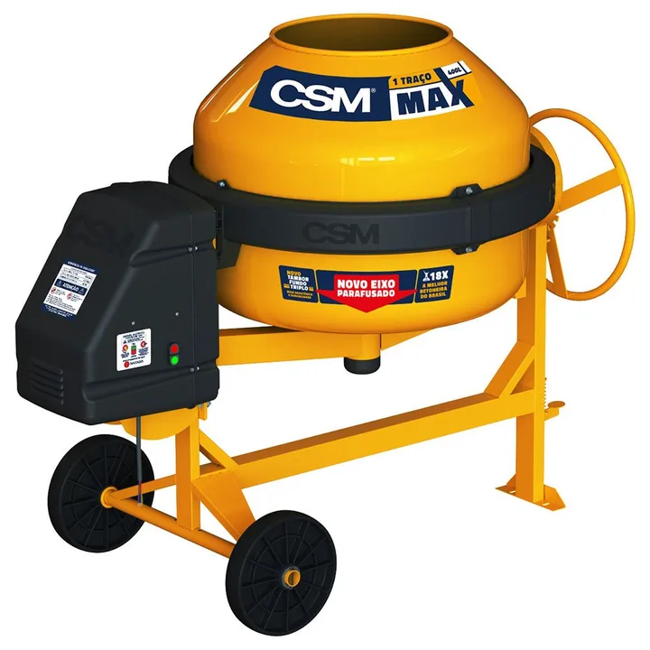 Betoneira Max 1 Traço 400L 2CV Trifásico 380V. CSM-71000203