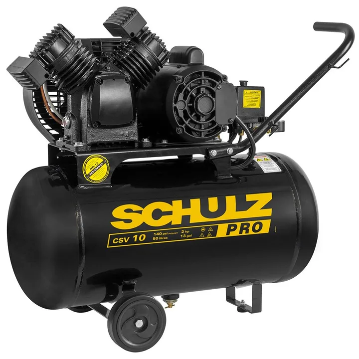 Compressor de Ar Portátil com Rodas 10 Pés 50L 2HP 140PSI SCHULZ-CSV10PRO/50