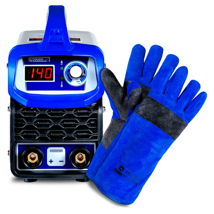 Maquina Inversora de Solda Touch com Eletrodo Revestido 150A e Par de Luvas Boxer