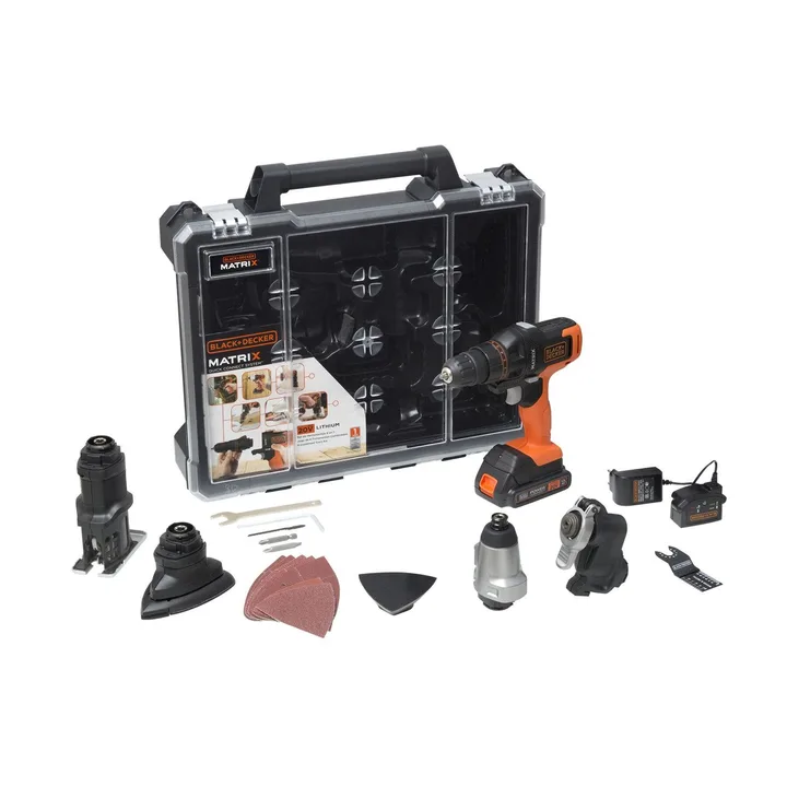 Kit de Ferramentas Black &amp; Decker com Maleta 6 Peças Matrix MTX20K6A-BR