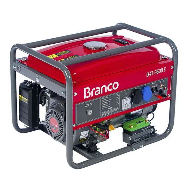 Gerador de Energia à Gasolina B4T-3500 E 7,0CV 3,5kVA Mono AVR com Partida Elétrica BRANCO-90315545