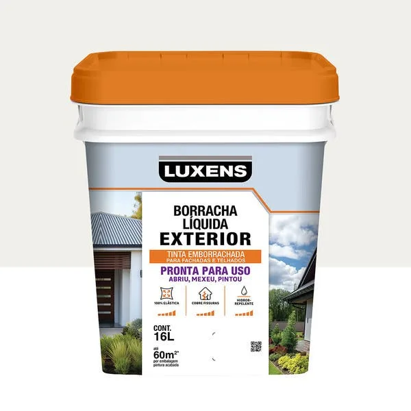 Tinta Emborrachada Fosco Premium Externo Branco 16L Luxens