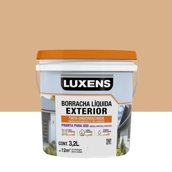 Tinta Emborrachada Fosco Standard Externo Camurça 3,2L Luxens
