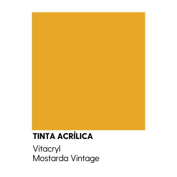 Tinta Emborrachada Acetinada Amarelos - Mostarda Vintage - 3 6 Lts