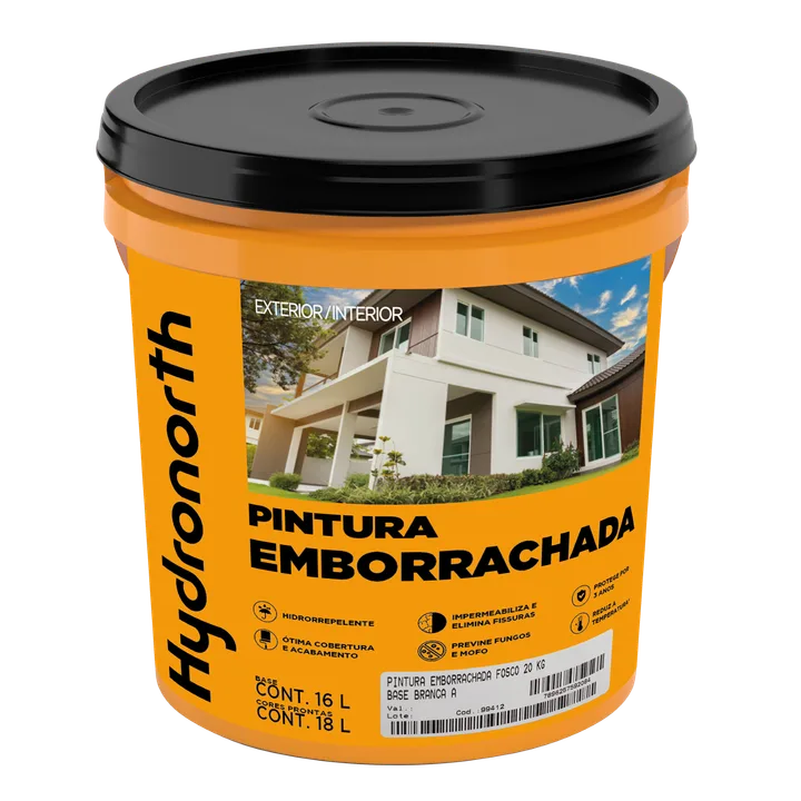 Tinta Emborrachada Fosco Branco Hydronorth 20kg
