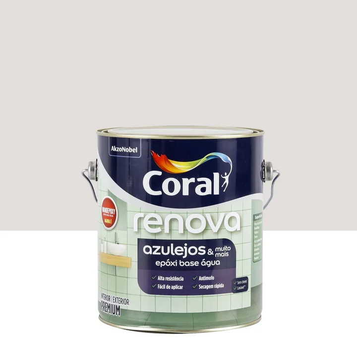 Tinta Epóxi Renova Azulejos E Muito Mais Acetinado Branco 3,6L Coral