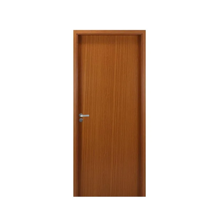 Kit Porta de Madeira Lisa 215x94cm com Batente de MDF Ultra 16cm Melamínico MGM Mogno