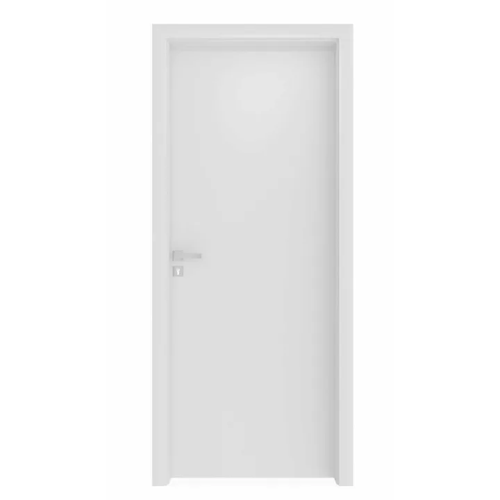 Kit Porta De Madeira 210x70cm Batente Ultra 9cm Lisa Premium Famossul Branco
