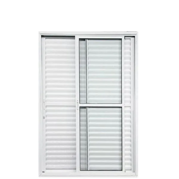 Porta Balcão De Alumínio 3 Folhas 2,10 X 1,20 Branca Linha 25 Com Fechadura