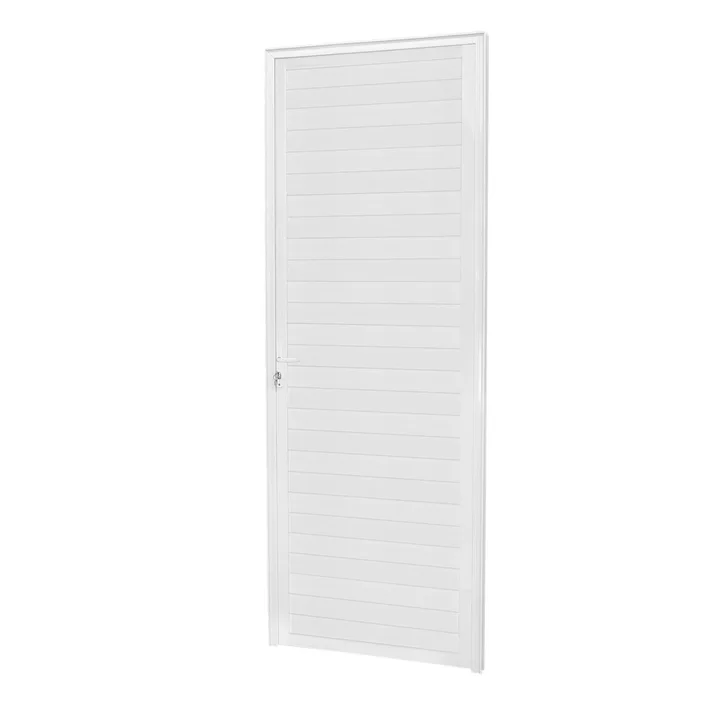 Porta Lambril de Giro Direito 1 Folha Alumínio Pintado Branco 210x80cm Classic CRV