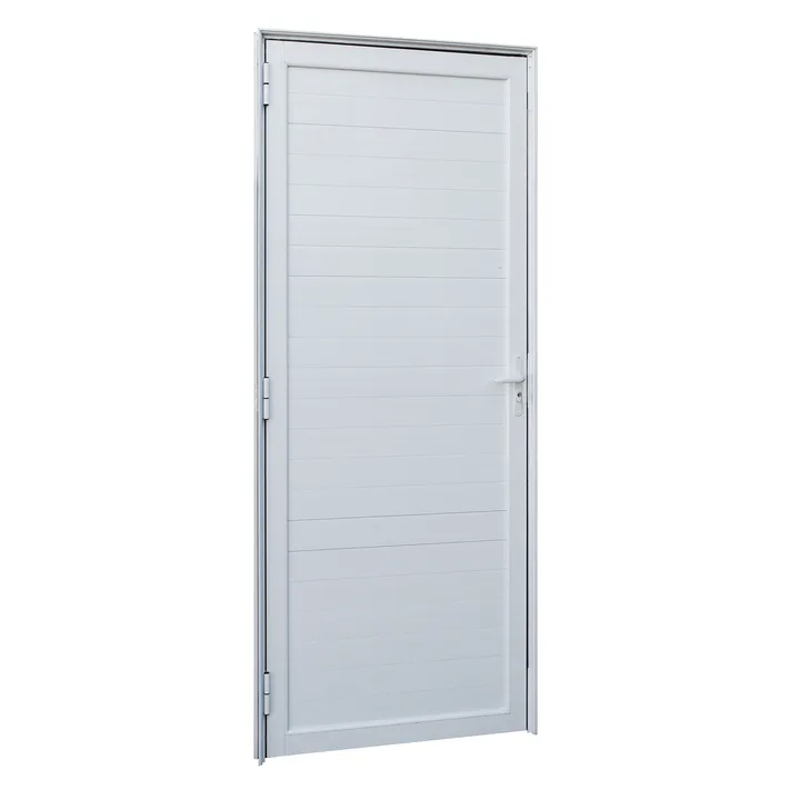 Porta Lambril de Giro Alumínio Branco 2,14x0,86m Lado Direito Linha Vivace Isoxa