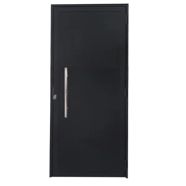 Porta Lambril De Alumínio Preto Com Puxador Linha Veneza Lado:direita; Medidas: 210 X 80