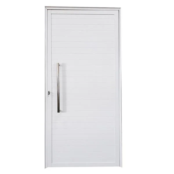 Porta Lambril De Alumínio Branco Com Puxador Linha Veneza Lado:direita; Medidas: 210 X 80