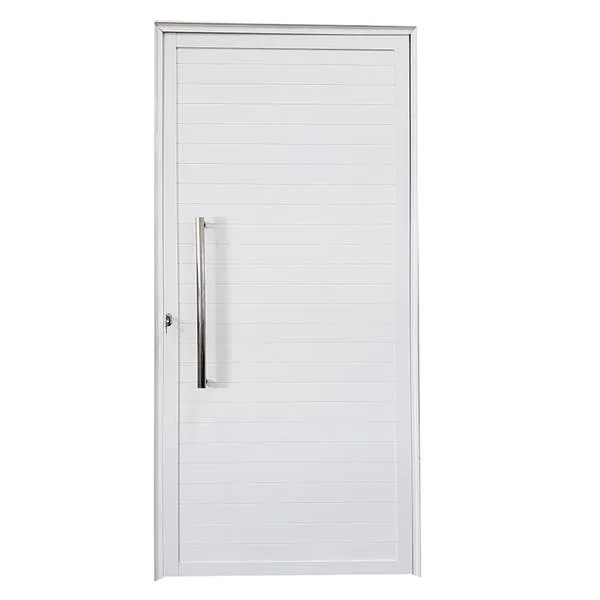 Porta Lambril De Alumínio Branco 2.10 X 0.90 X 0.045 Com Puxador Lado:esquerda