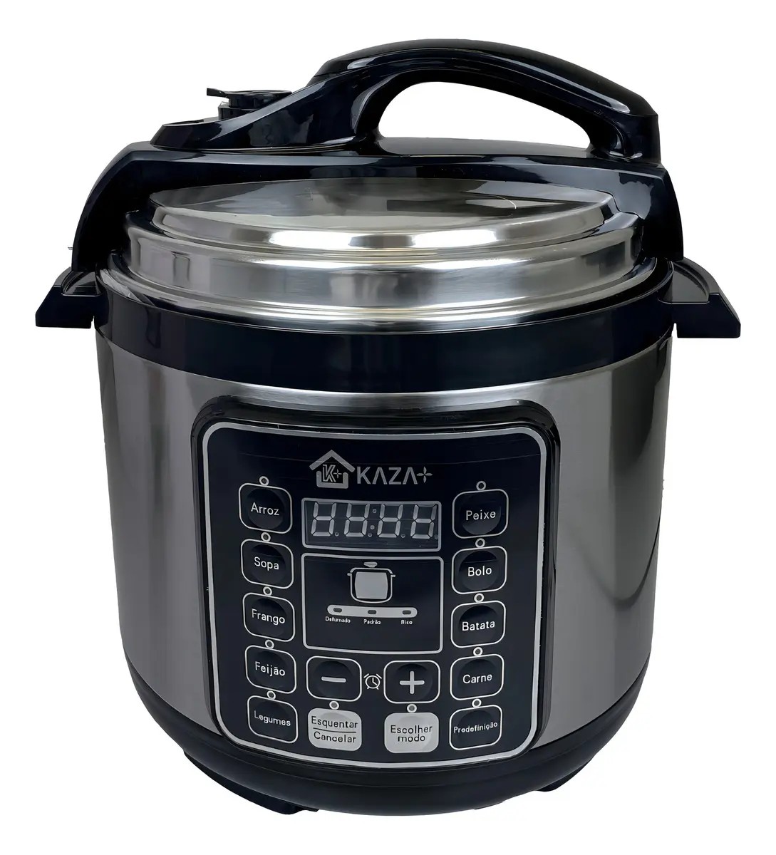 Panela De Pressão Elétrica 5 Litros 1000w Kaza+ Inox Cor Prateado
