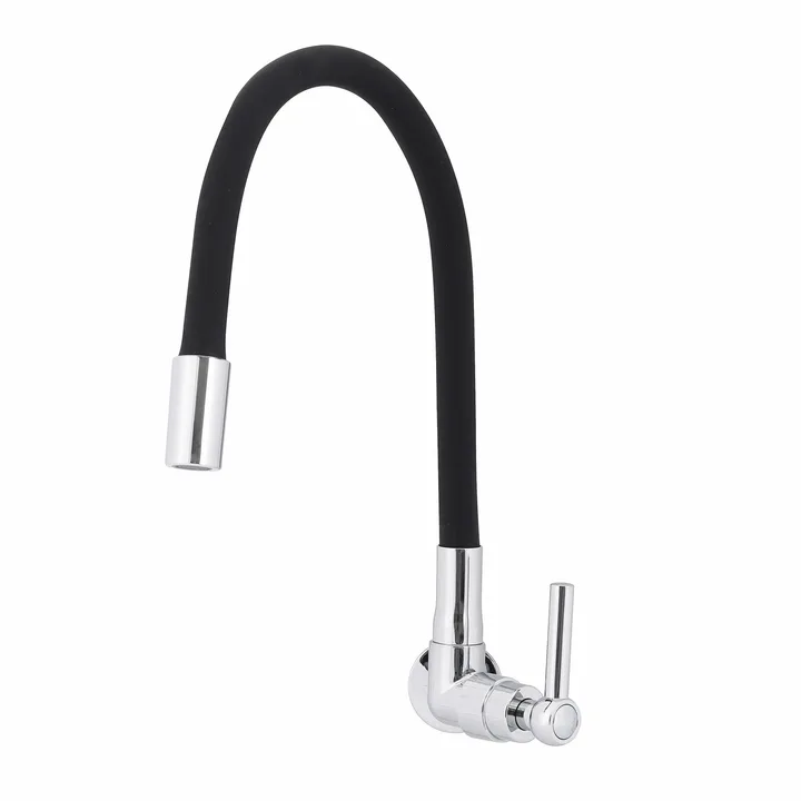 Torneira de Parede para Cozinha com Bica Alta Flexível Cromado Econocozi Jiwi
