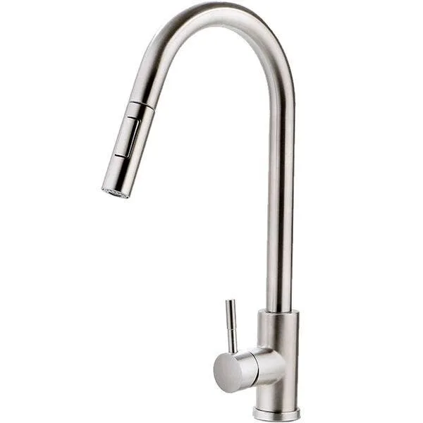 Torneira Para Cozinha Gourmet Misturador Monocomando Em Aço Inox Escovado Iriri Pingoo.casa - Prata