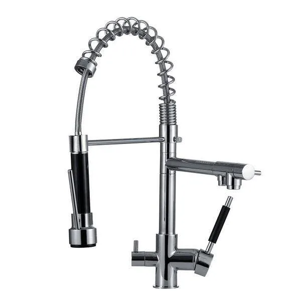 Torneira Para Cozinha Gourmet Misturador Monocomando Entrada Filtro Munim Pingoo.casa - Prata