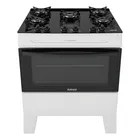 Fogão Itatiaia Electra Glass Plus de 5 Bocas Branco com Mesa de Vidro e