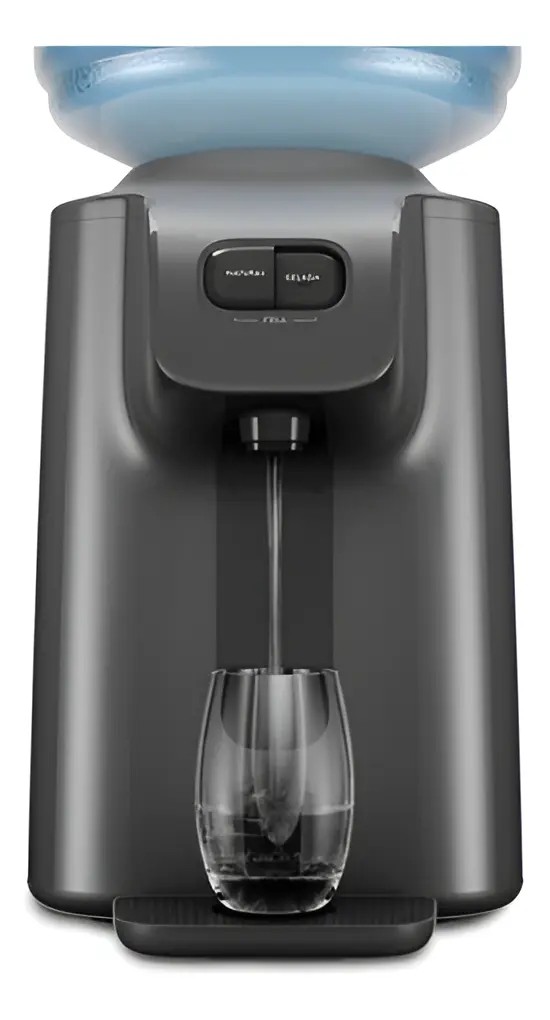 Bebedouro Bancada Mesa de Água Gelada Fria e Natural Motor Compressor galão 10l ou 20l abertura perfurador de lacre garrafão cinza grafite