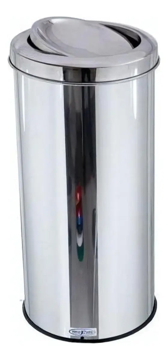 Lixeira Inox 50 Litros Com Tampa Vai-e-vem