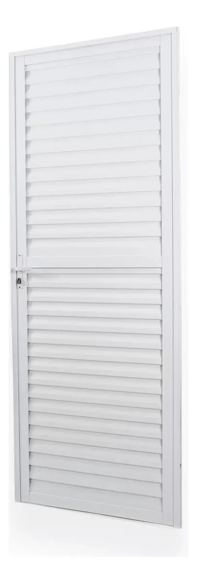 Porta de Alumínio Laminada 210x60cm Soft Plus Mgm Abertura Direita Branco