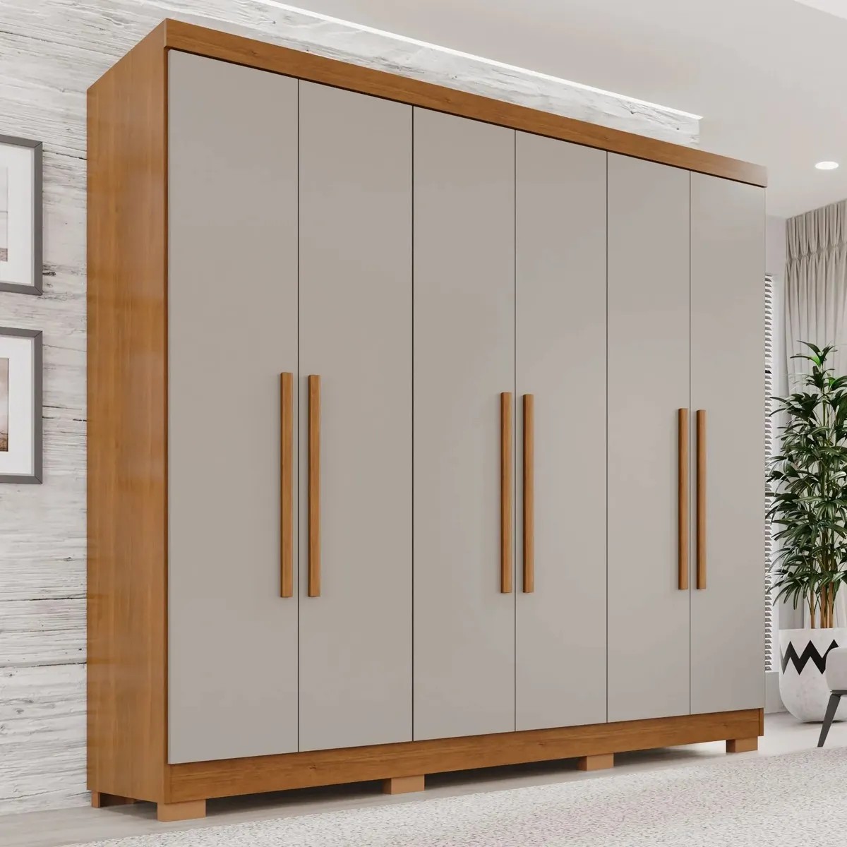 Guarda-roupa Casal 6 Portas 2 Gavetas França