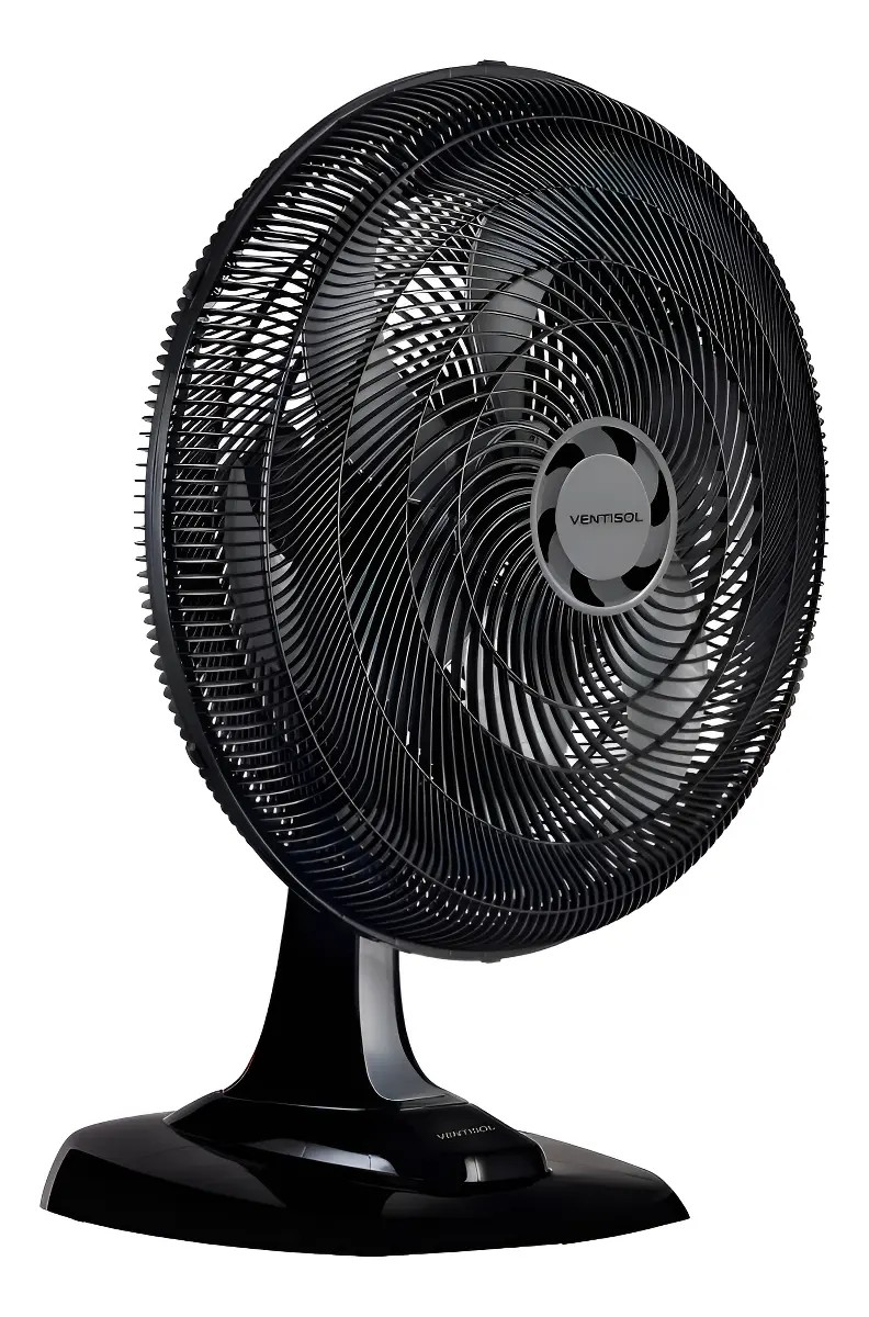 Ventilador De Mesa Ventisol Turbo 50cm Com 6 Pás Preto